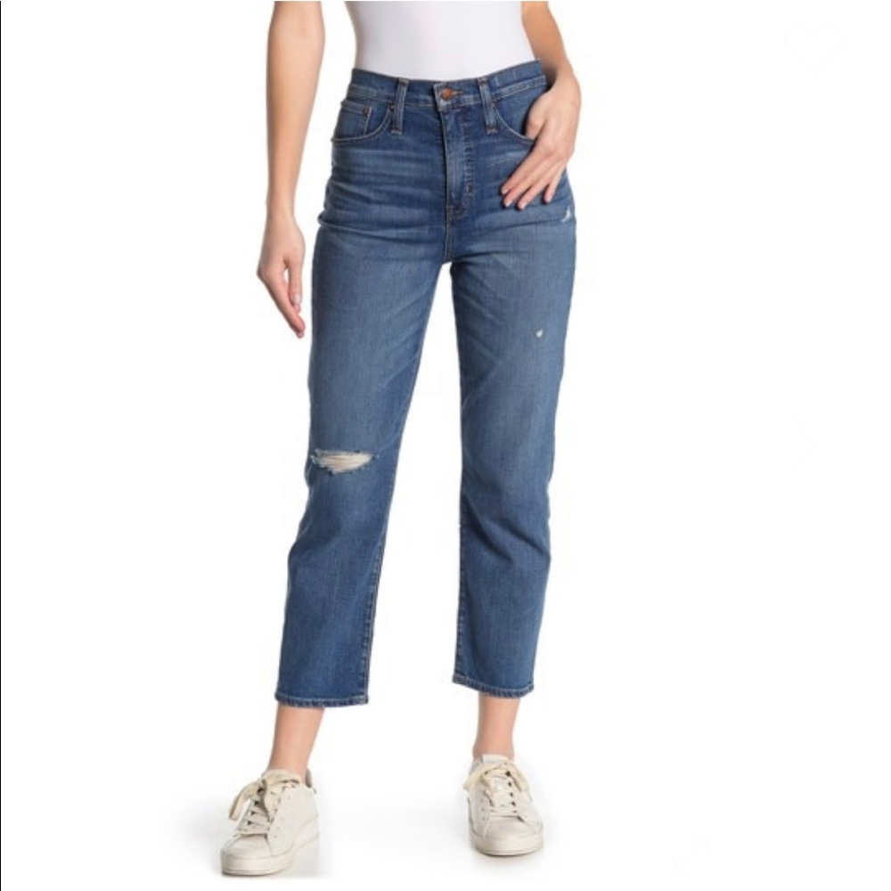 Madewell Cropped Classic Straight Leg Jeans - Picture 2 of 10